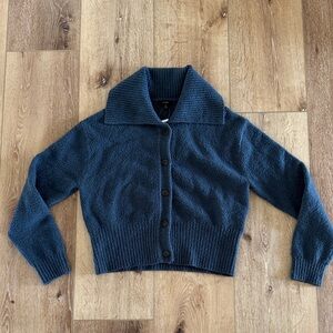 J. Crew | Navy Button-Front Collared Knit Cardigan | NWT | size M